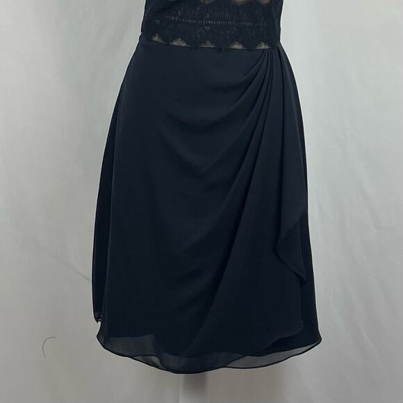 JS Collections Sheer Black Lace Date Night Party Event Dress NWOT Size 8P - Picture 4 of 13